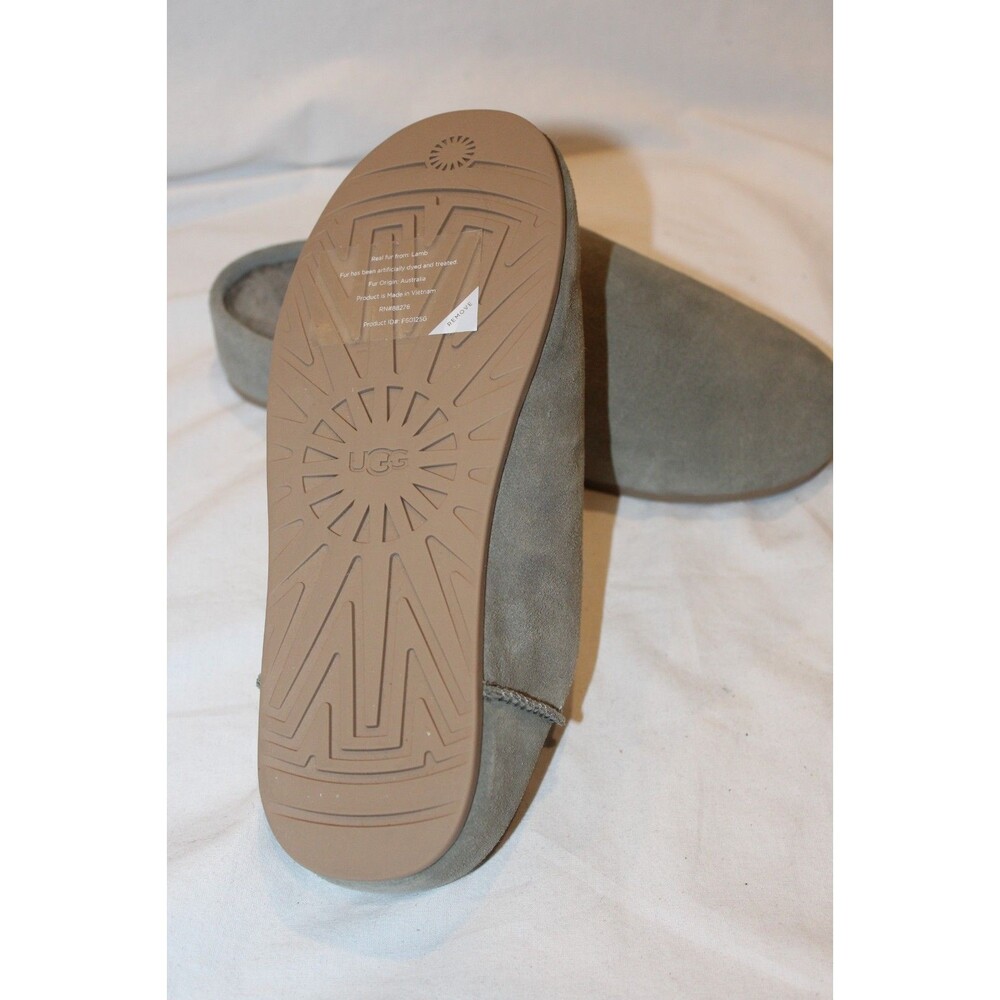UGG Elea Slip On Clogs Women’s Suede Sheepskin Slippers MSG GREEN SZ 7 NEW - Picture 6 of 6